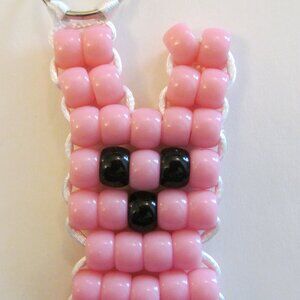 Pink Pony Bead Peep Keyring Item #4412025